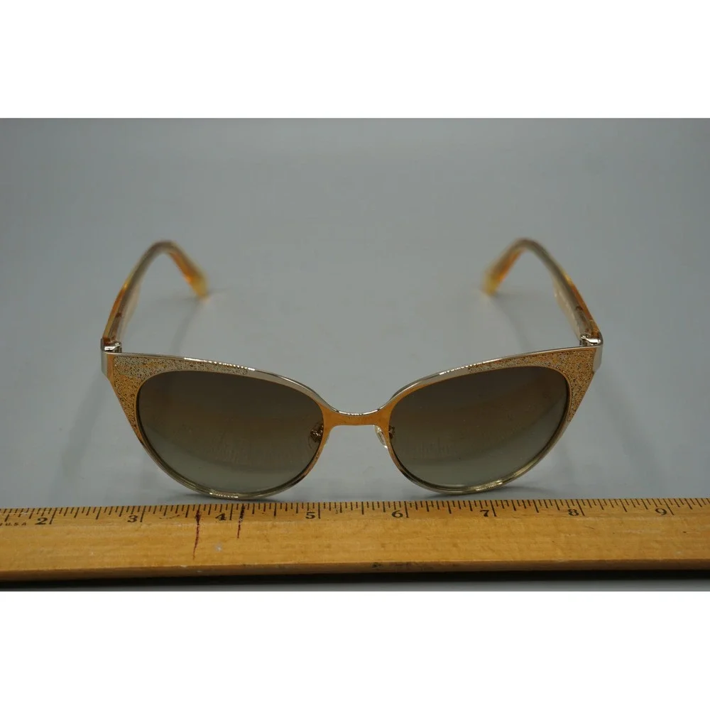 Kate Spade Marietta/O/S Gold Glitter Cat Eye Sunglasses 03YG CC 55-18-140